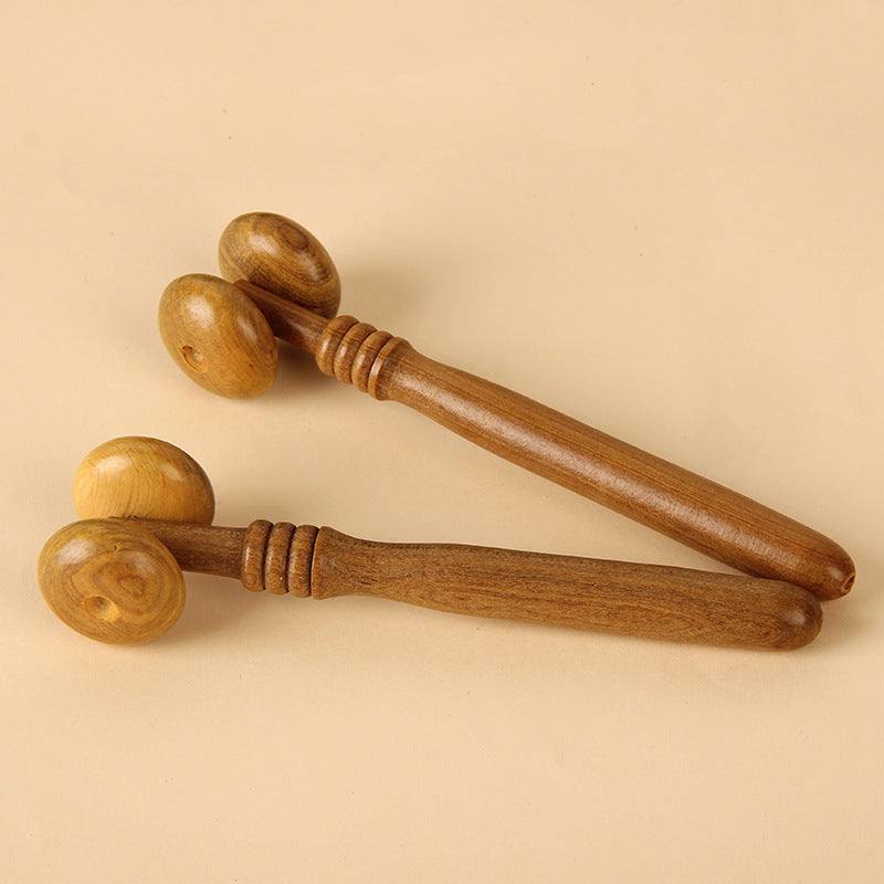 Wooden sandalwood massager hand push roller for meridian health care massage