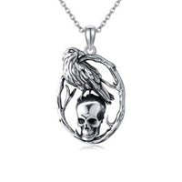 Creative Retro Halloween Skull Pendant Necklace gothic jewelry