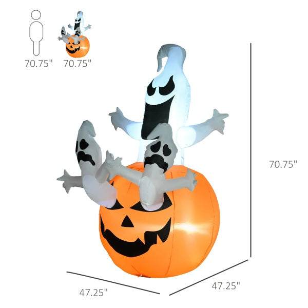   Halloween Decoration - Jack-O-Lantern and Ghosts inflatables