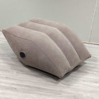 Home Artifact Inflatable gray PVC wedge leg pillow with flocking surface