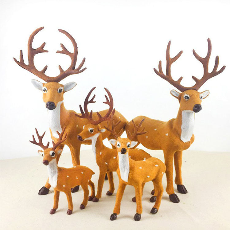 Christmas Deer Simulation Elk Christmas Decorations for Windows | Festive Ornaments
