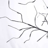 Black Halloween spooky tree branches with purple LED lights for decoration