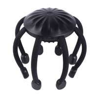 Black USB-powered head massager with eight claws and vibrating scalp massage function