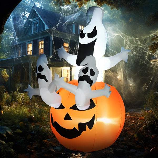   Halloween Decoration - Jack-O-Lantern and Ghosts inflatables