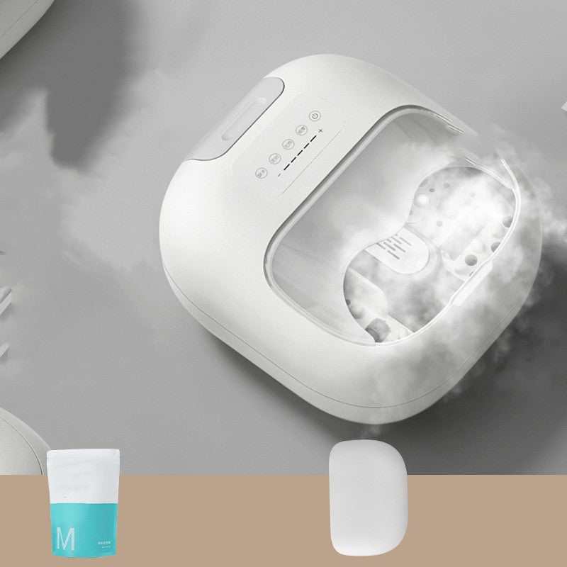 Household automatic heating foot wash basin with steam therapy and massage functions