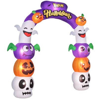 Inflatable Halloween Archway with LED lights in yard
