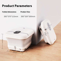 Constant Temperature Electric Massage foot bath basin with foldable design and digital control panel