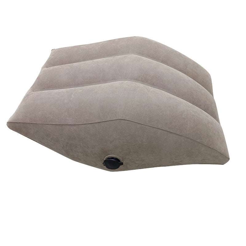 Home Artifact Inflatable gray PVC flocking wedge leg pillow with air valve