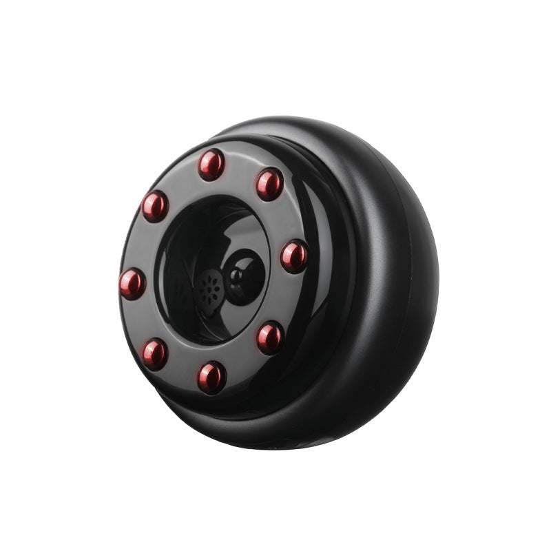 Electric Stone Gua Sha scraping massager in black with red accents, rechargeable with 3-speed settings