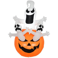   Halloween Decoration - Jack-O-Lantern and Ghosts inflatables