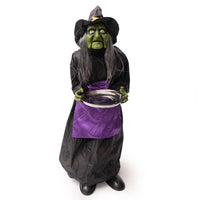 Halloween End Plate Witch Electric Voice-activated Induction Decoration Ornaments