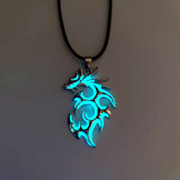 Fashion Trendy Men's Luminous Flame Dragon Necklace jewelry