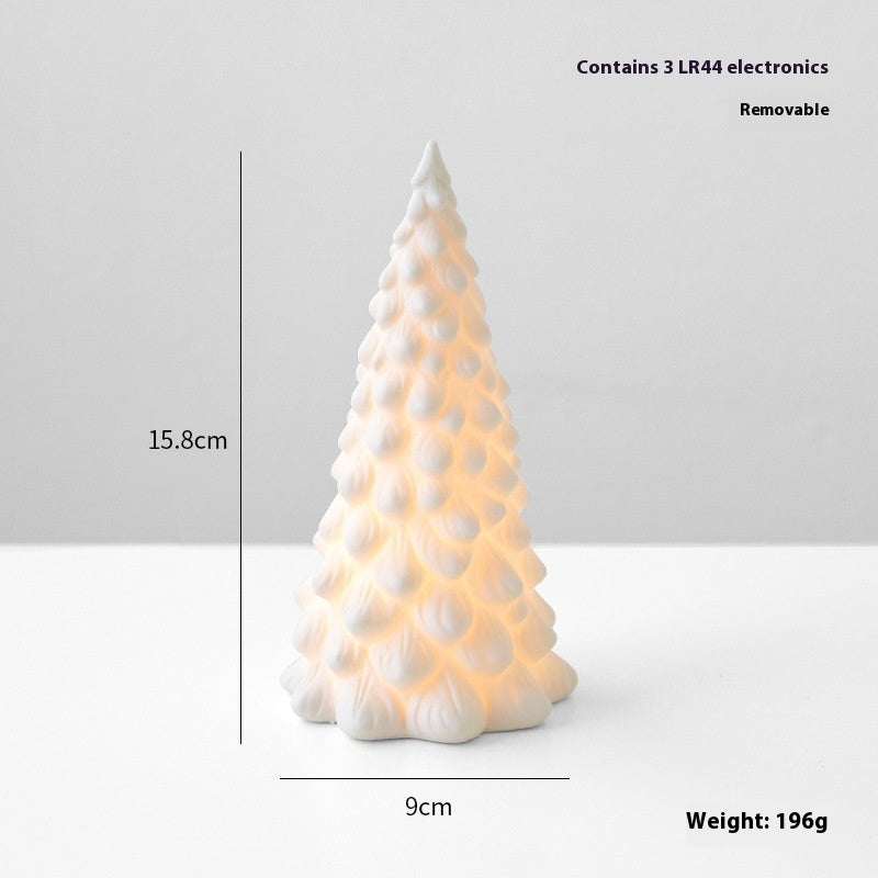 Ceramic Christmas Tree Desktop Luminous Holiday Decoration