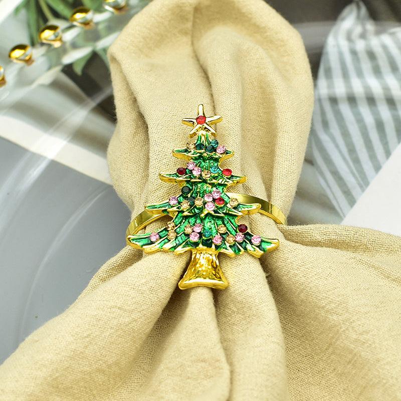 Christmas Upscale Western Restaurant Christmas Tree Napkin Buckle