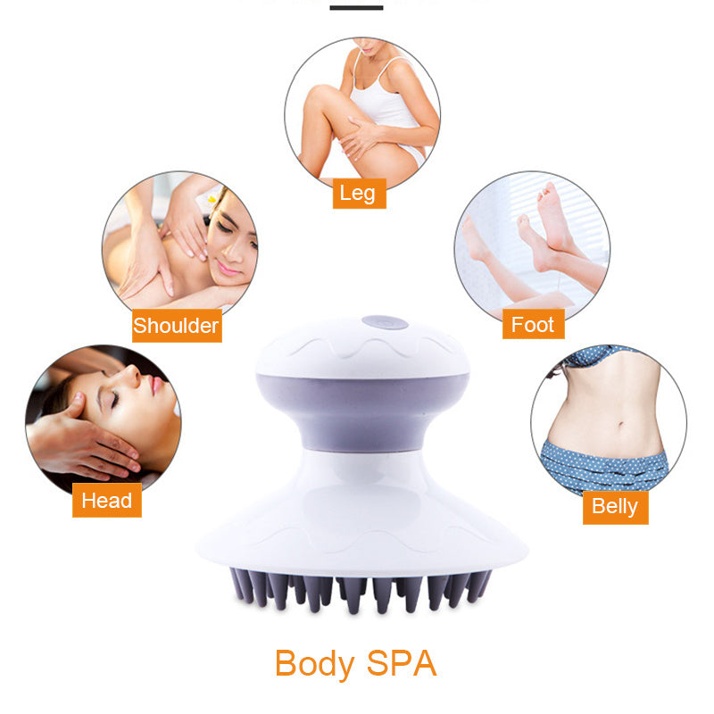 Portable Electric Waterproof Head Scalp Massager