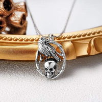 Creative Retro Halloween Skull Pendant Necklace gothic jewelry